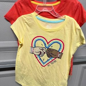 NWT Wonder Nation 2 Shirt Top Girls Size Small (6)
